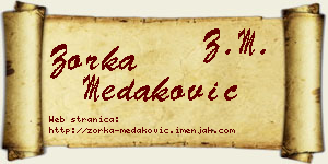 Zorka Medaković vizit kartica
